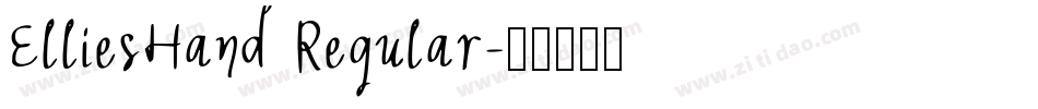 ElliesHand Regular字体转换